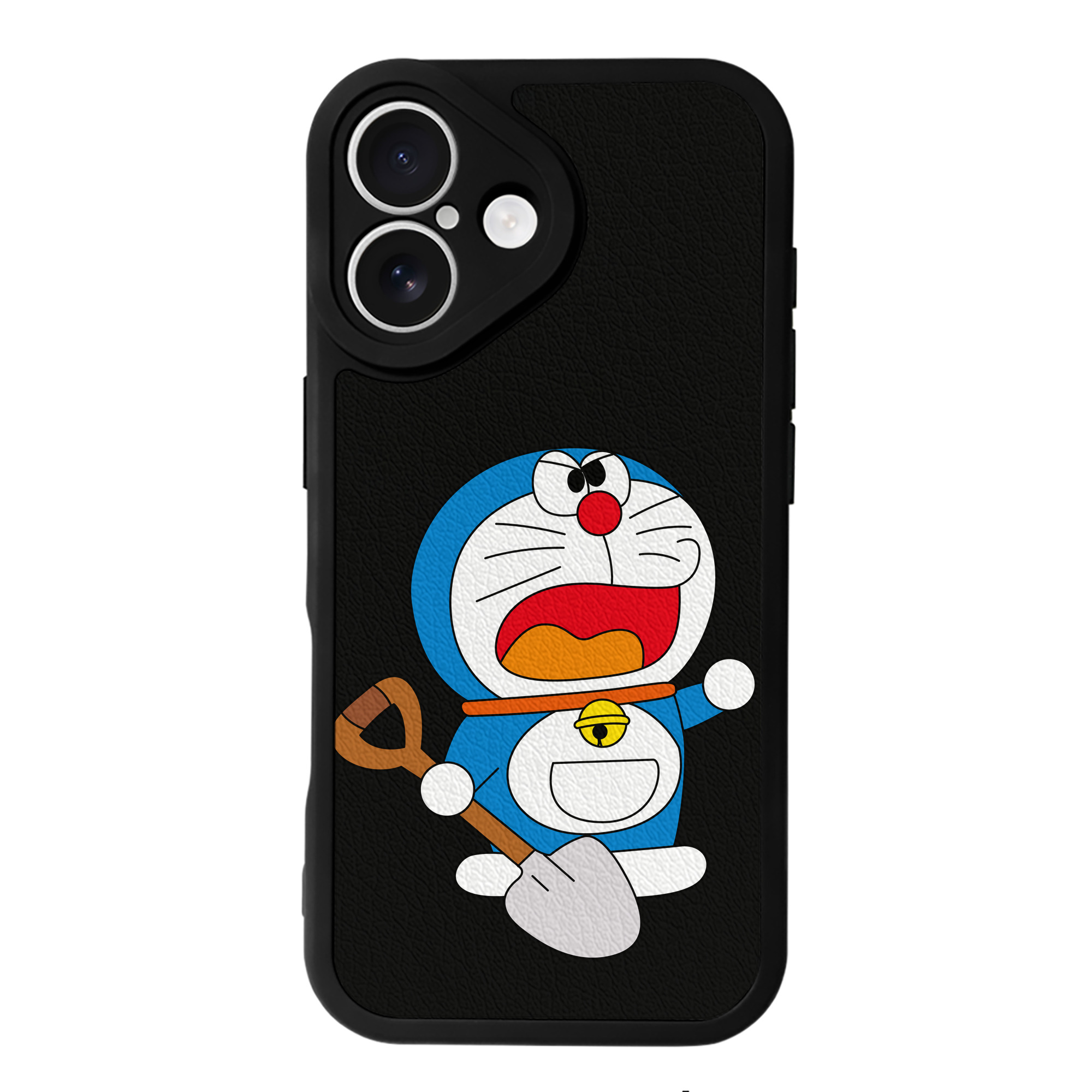 （画像用） ドラえもん Doraemon 【iPhone 16シリーズ対応】シリコンスマホケース（レザー調） 材質：シリコン